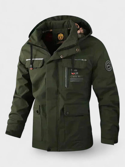 Hannes | Weiße Winterjacke mit Kapuze