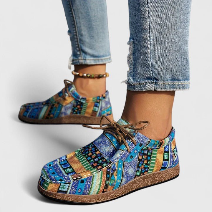 Helene | Gemusterter Komfort-Schnürschuh