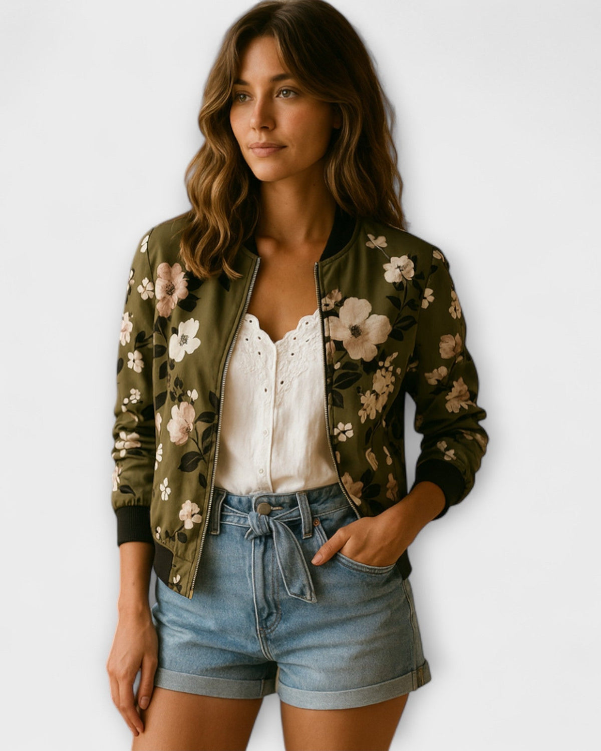 Henriette-Marie | Bomberjacke mit Blumenmuster