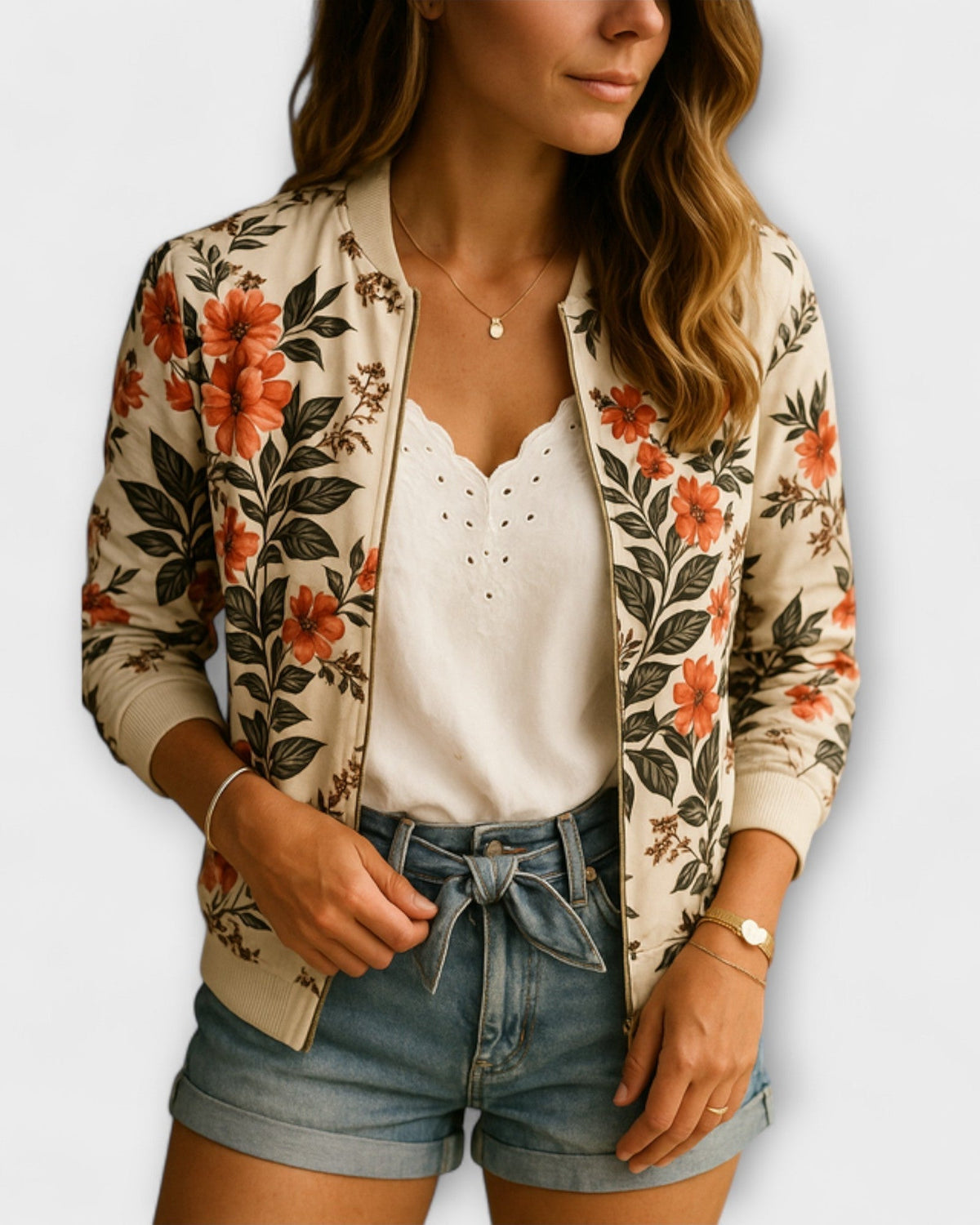 Henriette-Marie | Bomberjacke mit Blumenmuster