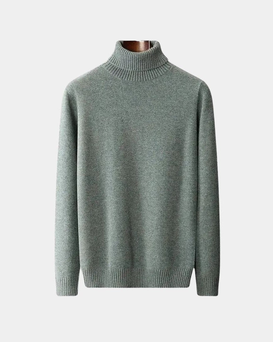 Helmut | Salbeigrüner Rollkragenpullover