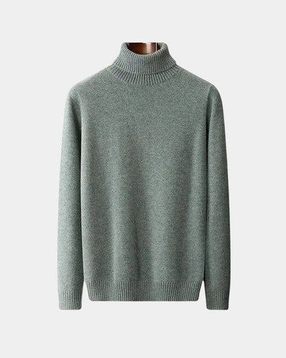 Helmut | Salbeigrüner Rollkragenpullover