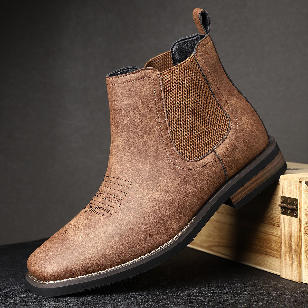 Helmut | Hellbraune Chelsea-Boots