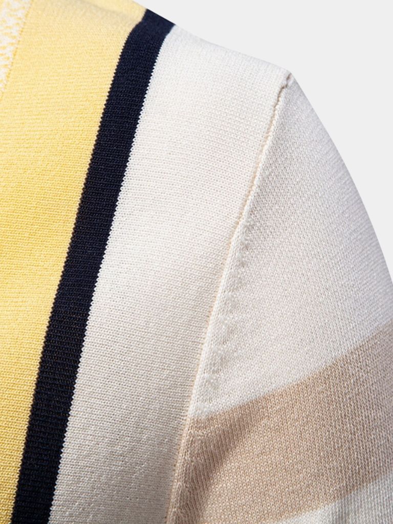 Helmut | Retro-Poloshirt mit Längsstreifen