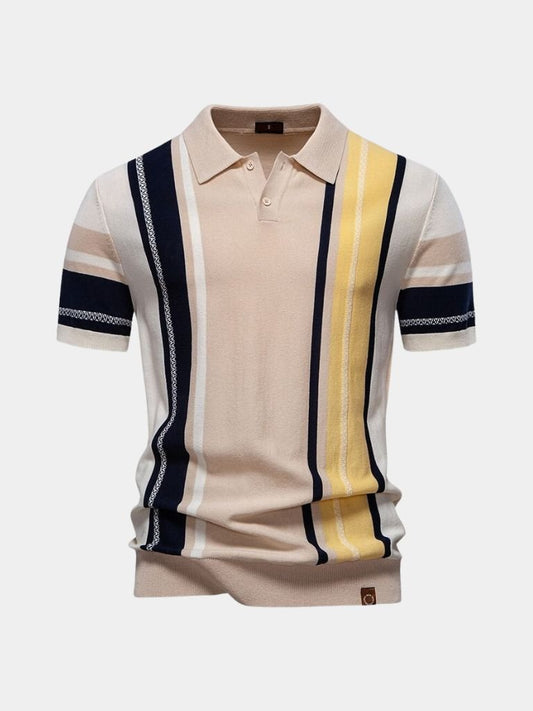 Helmut | Retro-Poloshirt mit Längsstreifen