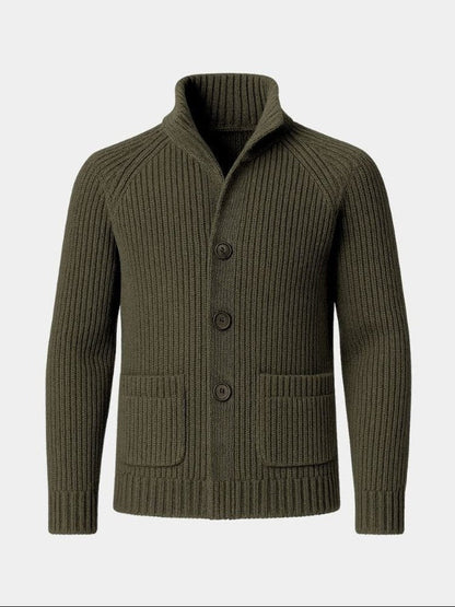 Helmut | Dunkelblaue Strickjacke mit Knöpfen