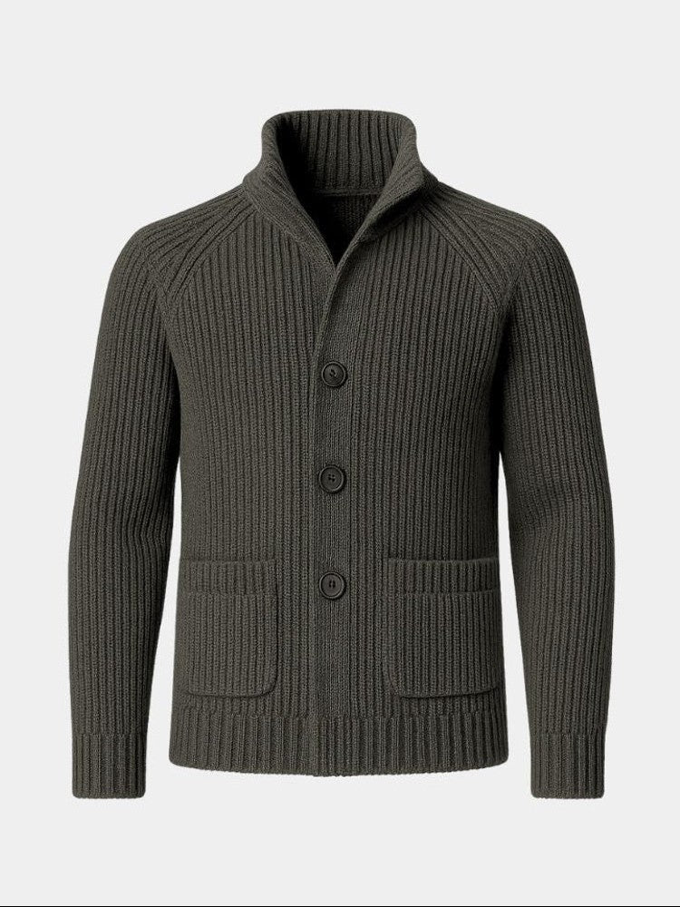 Helmut | Dunkelblaue Strickjacke mit Knöpfen