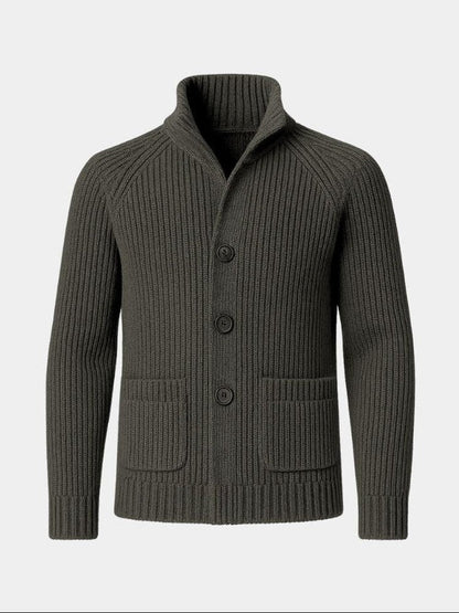 Helmut | Dunkelblaue Strickjacke mit Knöpfen
