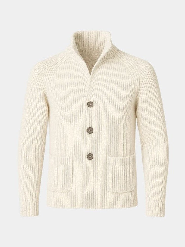 Helmut | Dunkelblaue Strickjacke mit Knöpfen