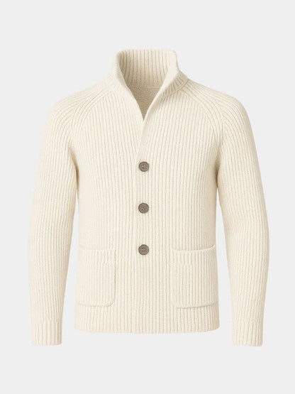 Helmut | Dunkelblaue Strickjacke mit Knöpfen
