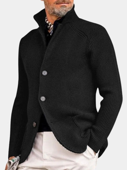 Helmut | Dunkelblaue Strickjacke mit Knöpfen