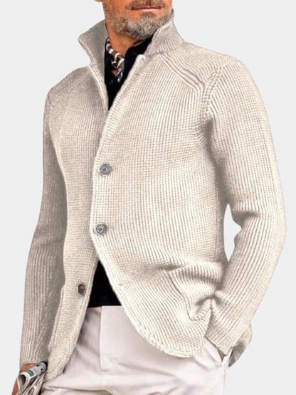 Helmut | Dunkelblaue Strickjacke mit Knöpfen