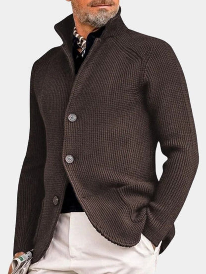 Helmut | Dunkelblaue Strickjacke mit Knöpfen