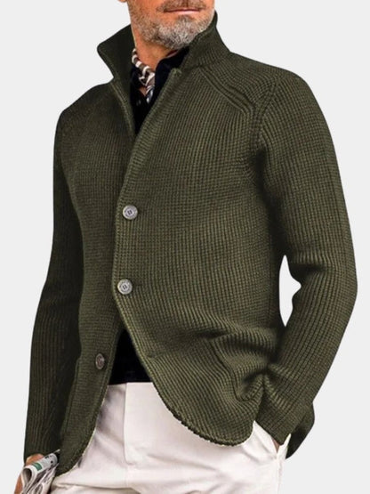 Helmut | Dunkelblaue Strickjacke mit Knöpfen