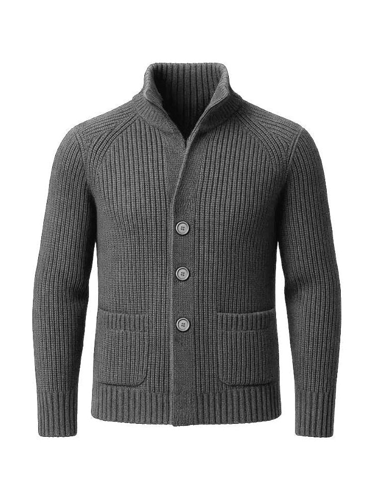 Helmut | Dunkelblaue Strickjacke mit Knöpfen