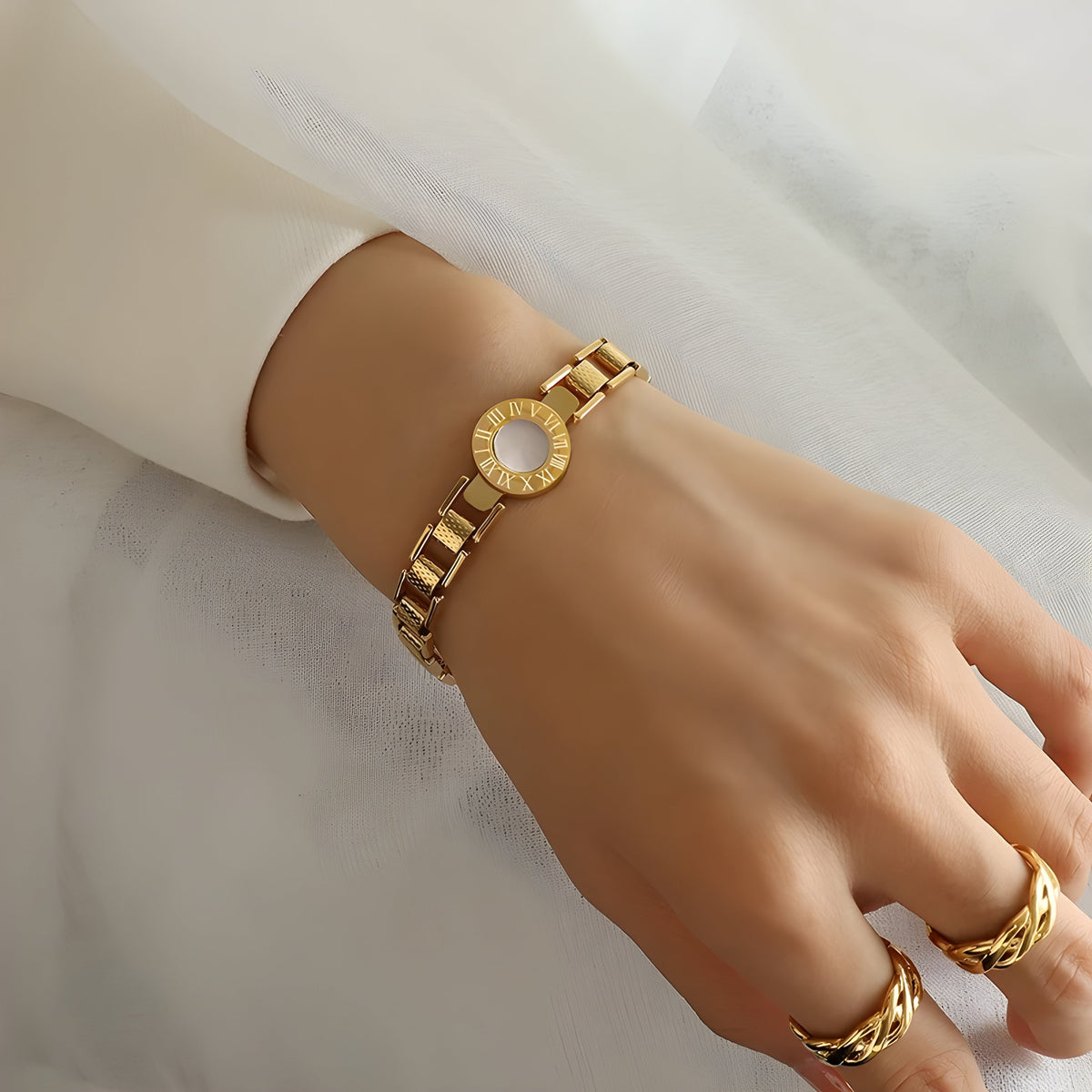 Romana | Armband mit rundem Stein