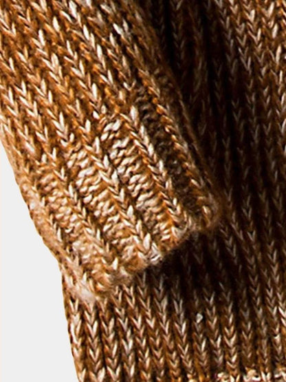 Hendrik | Braune Strickjacke mit Kapuze