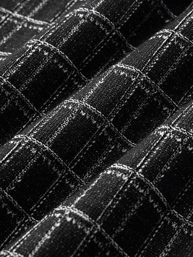 Harald | Schwarzes Strick-Poloshirt mit Struktur