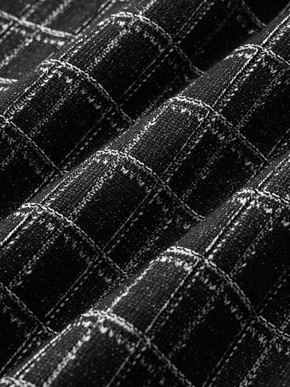 Harald | Schwarzes Strick-Poloshirt mit Struktur
