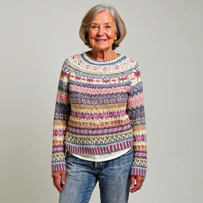Hannelore | Bunter Strickpullover mit Fair-Isle-Muster