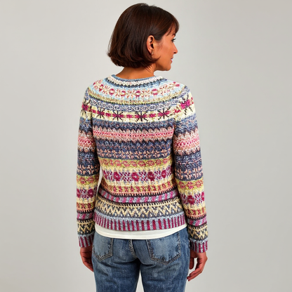Hannelore | Bunter Strickpullover mit Fair-Isle-Muster