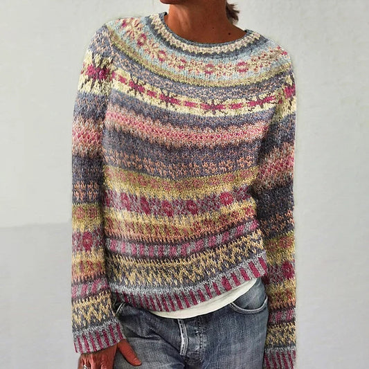 Hannelore | Bunter Strickpullover mit Fair-Isle-Muster
