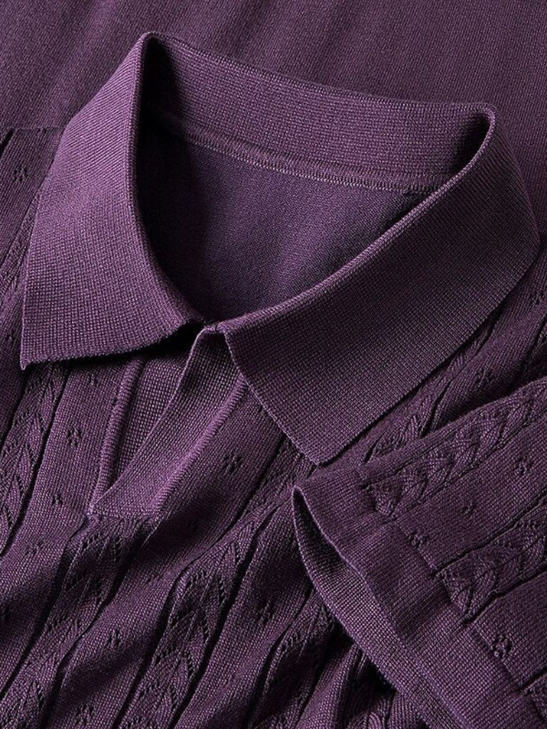 Ingolf | Strick-Poloshirt mit Struktur