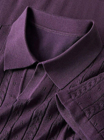 Ingolf | Strick-Poloshirt mit Struktur