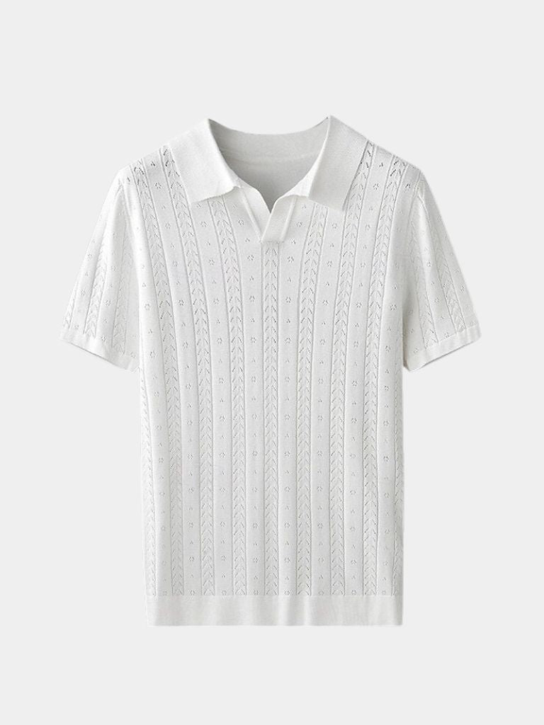 Ingolf | Strick-Poloshirt mit Struktur