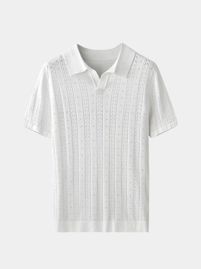 Ingolf | Strick-Poloshirt mit Struktur