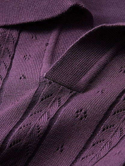 Ingolf | Strick-Poloshirt mit Struktur