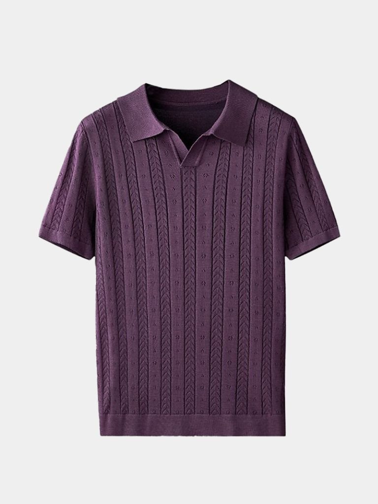 Ingolf | Strick-Poloshirt mit Struktur