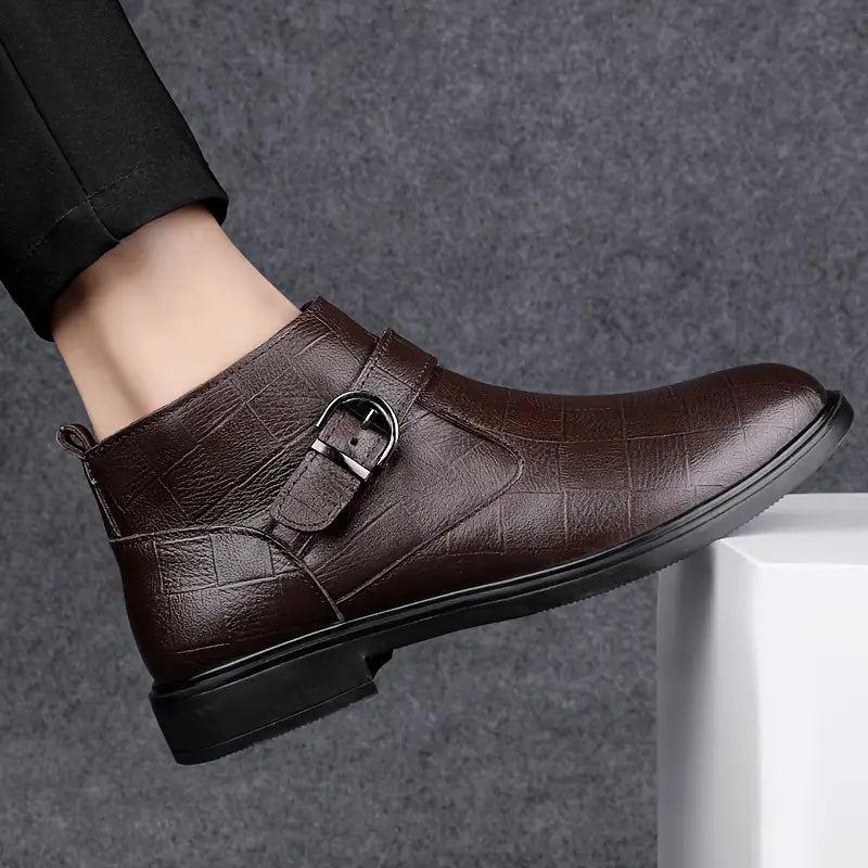 Joachim | Braune Stiefeletten mit Schnalle