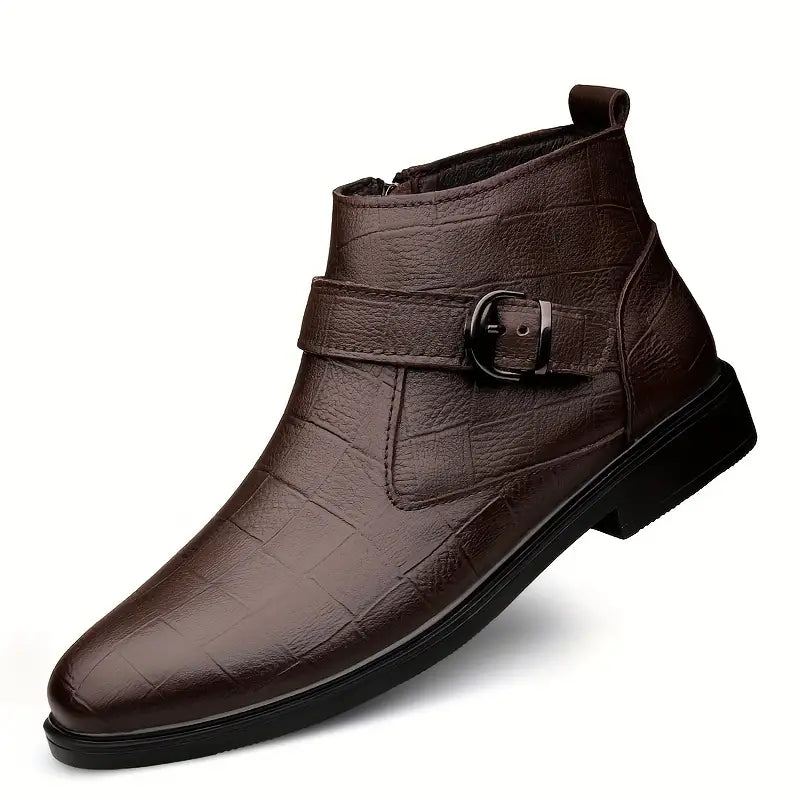 Joachim | Braune Stiefeletten mit Schnalle