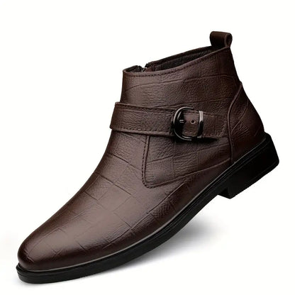 Joachim | Braune Stiefeletten mit Schnalle