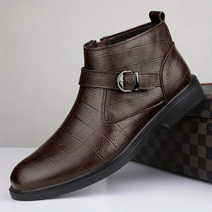 Joachim | Braune Stiefeletten mit Schnalle