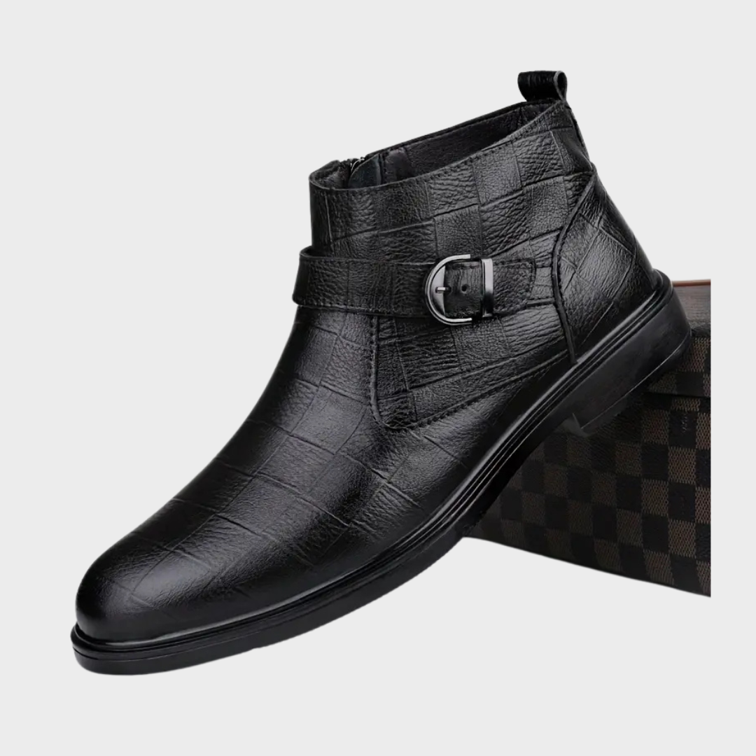 Joachim | Braune Stiefeletten mit Schnalle