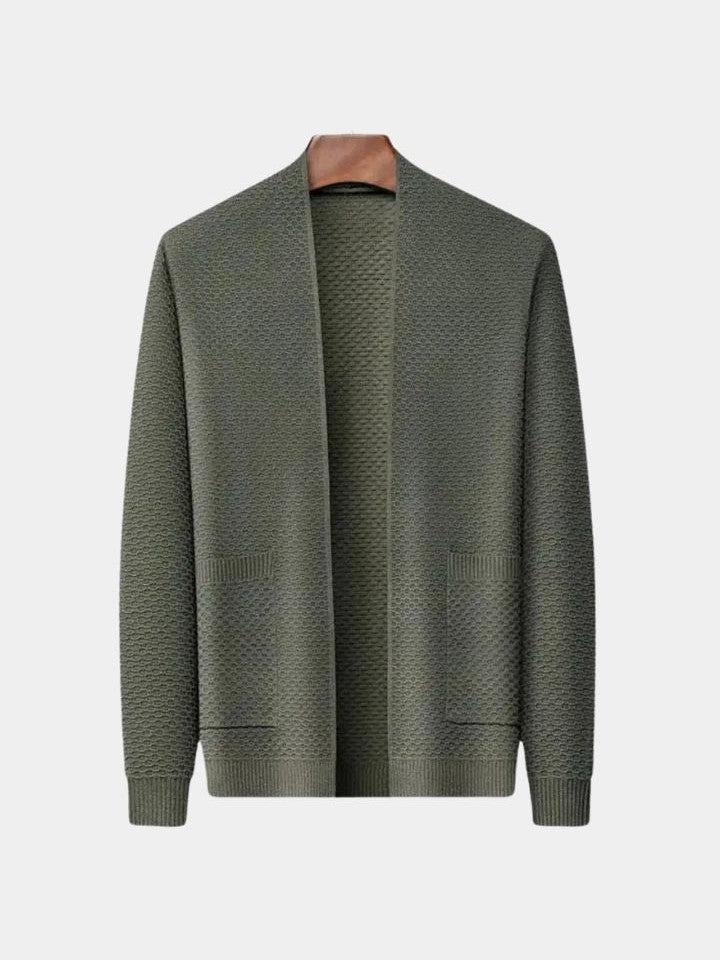 Jakob | Camelfarbene offene Strickjacke