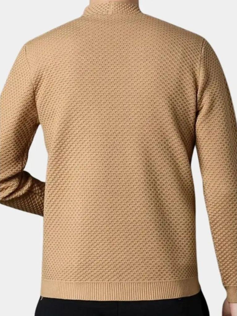 Jakob | Camelfarbene offene Strickjacke