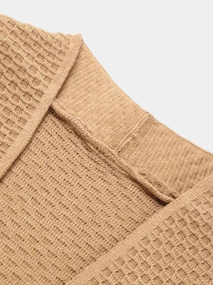 Jakob | Camelfarbene offene Strickjacke