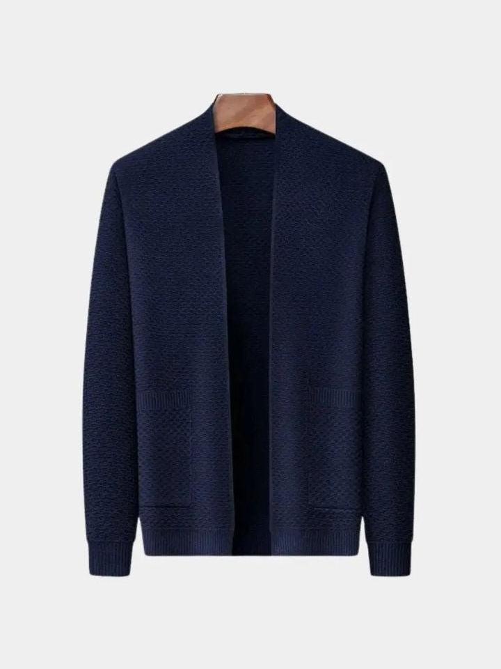 Jakob | Camelfarbene offene Strickjacke