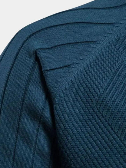 Jens | Taupefarbene Strickjacke mit Reißverschluss