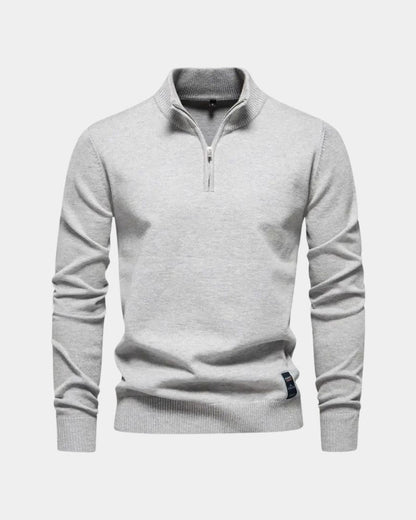 Jan | Hellgrauer Troyer-Pullover