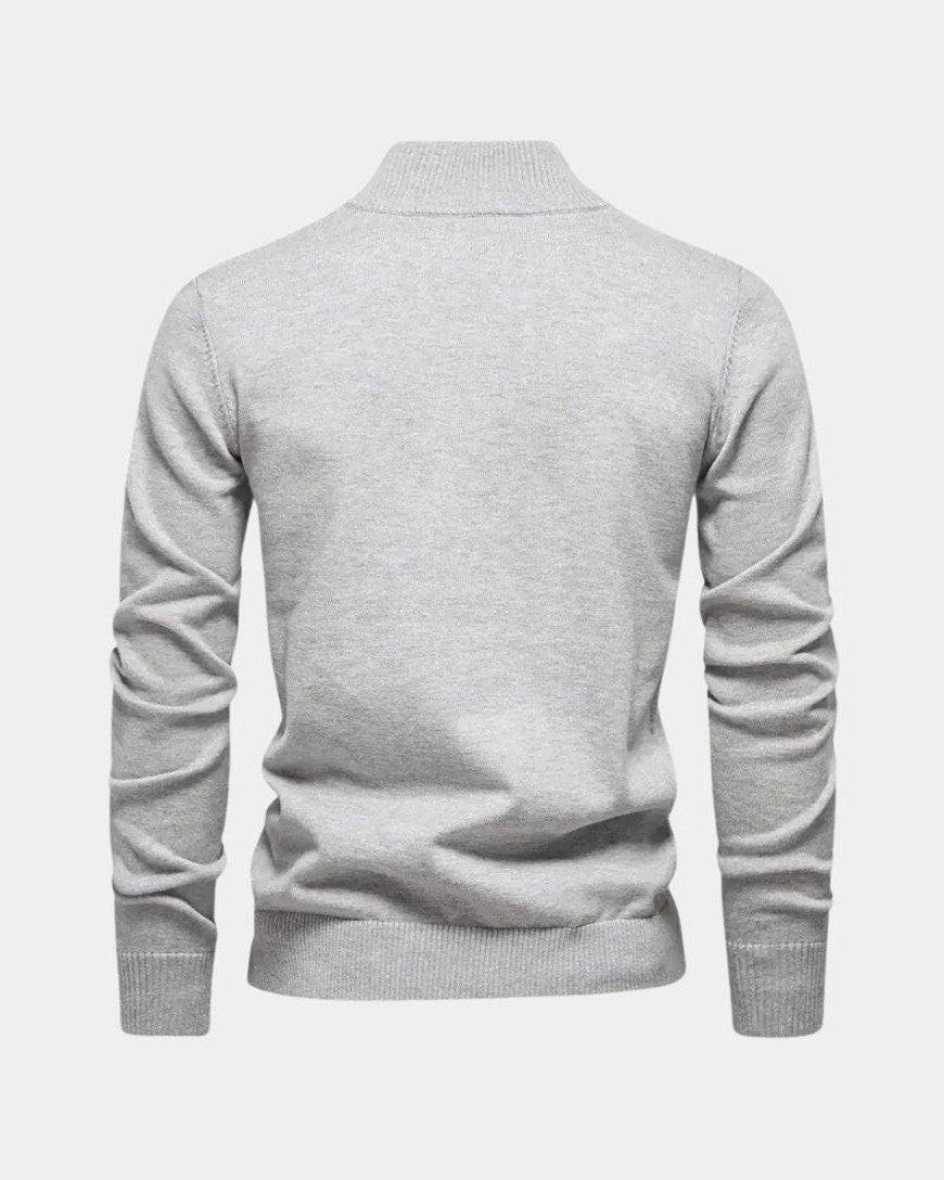 Jan | Hellgrauer Troyer-Pullover