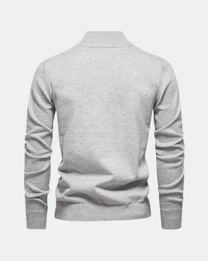 Jan | Hellgrauer Troyer-Pullover