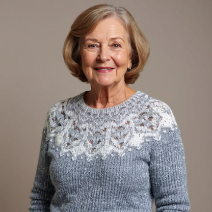 Jasmin | Strukturierter Strickpullover in Hellblau