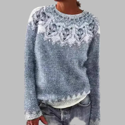 Jasmin | Strukturierter Strickpullover in Hellblau