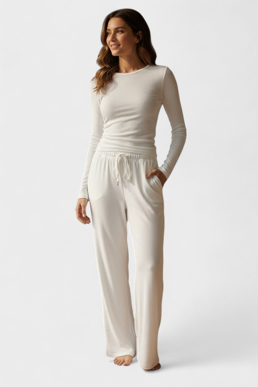 Janice | Langarmshirt & weite Hose Set