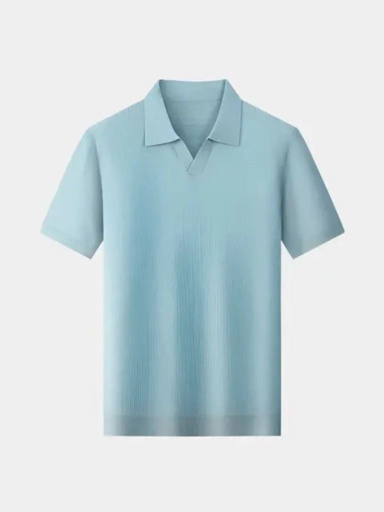 Jörg | Kurzarmshirt mit offenem Kragen