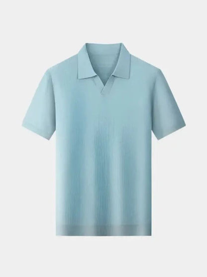 Jörg | Kurzarmshirt mit offenem Kragen